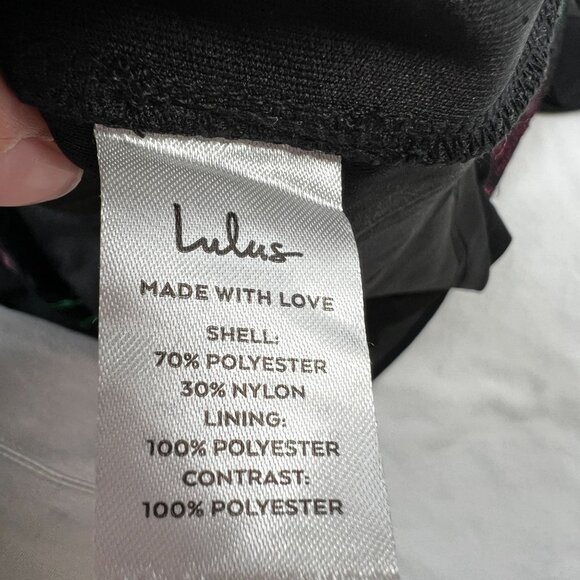 Lulus True to Heart Floral Embroidered Sheer Maxi Dress Black Tiered Ruffle Sm - Picture 16 of 16